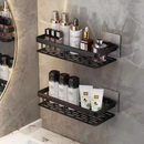Kit 2 SUPORTE PARA SHAMPOO PARA USO NO BANHEIRO NA PAREDE de alumínio suporte organizador multiuso