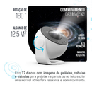 Projetor Galáxia Luminária Led Estrelas Terra Lua Nebulosa Giratório 360° Teto Parede Noturna