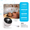 Projetor Galáxia Luminária Led Estrelas Terra Lua Nebulosa Giratório 360° Teto Parede Noturna