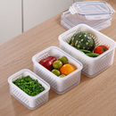 Kit 3 Potes Organizadores Geladeira Para Alimentos Vegetais Cozinha Moderna Uso Microonda